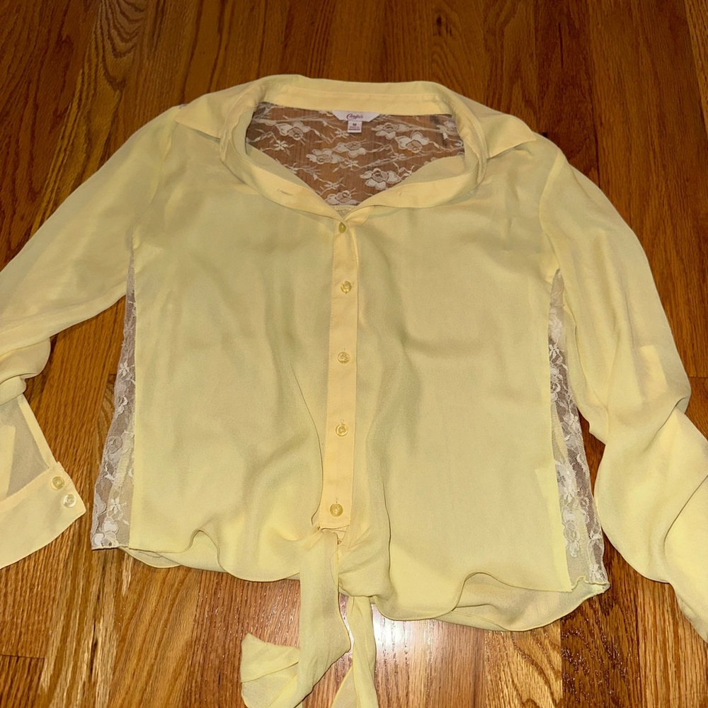 Candies button up tie front blouse
